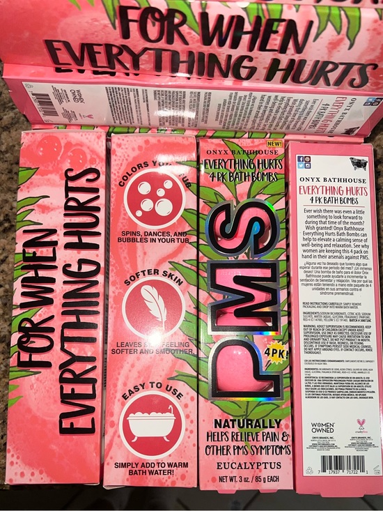 Other - PMs Everything Hurts Eucalyptus Bath Bombs - 12 box bundle